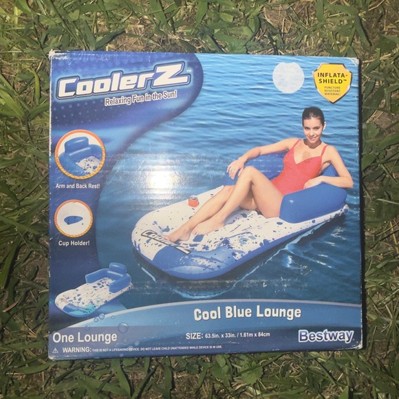 Bestway Other - Bestway CoolerZ Cool Blue Lounge Inflatable Pool Float 63.5in x 33in NIB